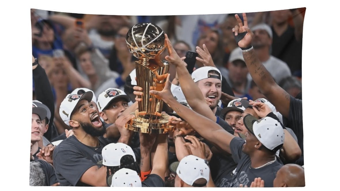 Karl-Anthony Towns Lifts NBA Finals Trophy Flag - AthleteFlags