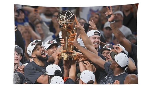 Karl-Anthony Towns Lifts NBA Finals Trophy Flag - AthleteFlags