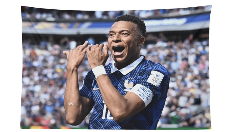 Kylian Mbappe Flute James Corden Celebration Flag For 2026 World Copa - AthleteFlags