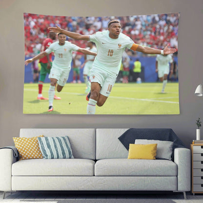 Kylian Mbappe France Vs. Morocco Celebration Flag For 2026 World Copa - AthleteFlags
