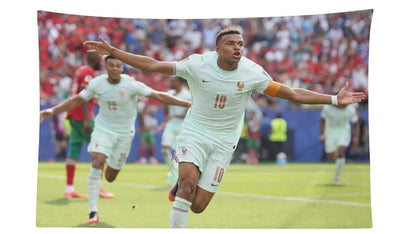 Kylian Mbappe France Vs. Morocco Celebration Flag For 2026 World Copa - AthleteFlags