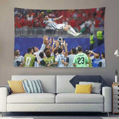 Lionel Messi Argentina Vs. Egypt Team Air Toss Celebration Flag For 2026 World Copa - AthleteFlags