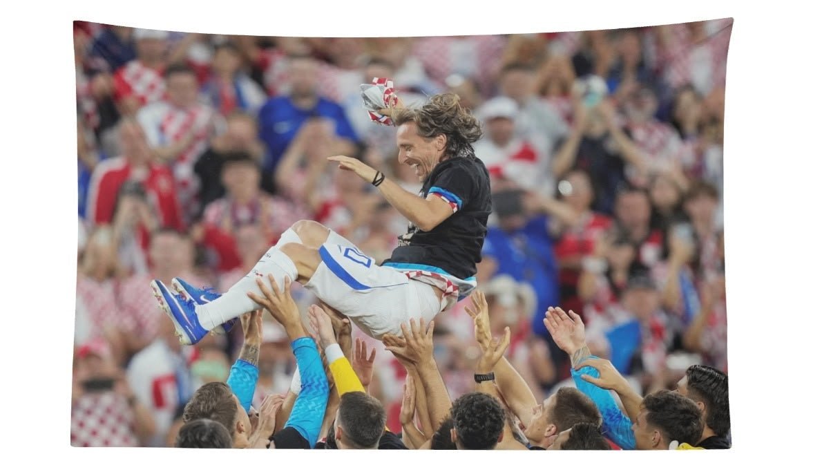 Luka Modric Croatian Celebration Flag For 2026 World Copa - AthleteFlags