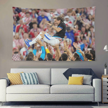 Luka Modric Croatian Celebration Flag For 2026 World Copa - AthleteFlags
