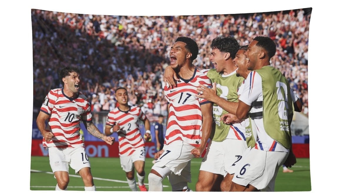 Malik Tillman United States Vs. Belgium Flag For 2026 World Copa - AthleteFlags