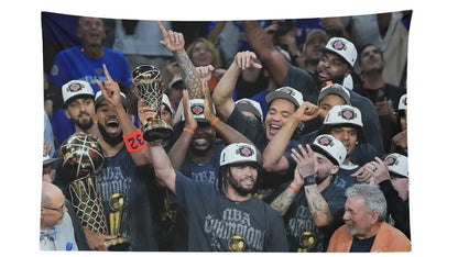 New York Knicks NBA Finals Trophy Celebration Flag - AthleteFlags
