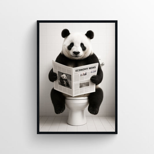 Panda Animal Bathroom Toilet Poster - AthleteFlags