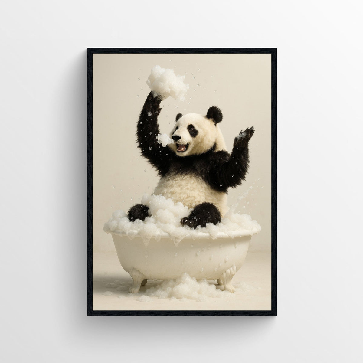 Panda Animal Bathroom Tub Poster - AthleteFlags
