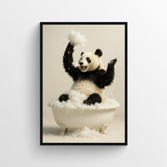 Panda Animal Bathroom Tub Poster - AthleteFlags