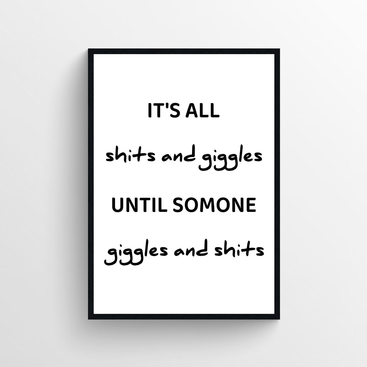 Shits And Giggles Bathroom Poster - AthleteFlags