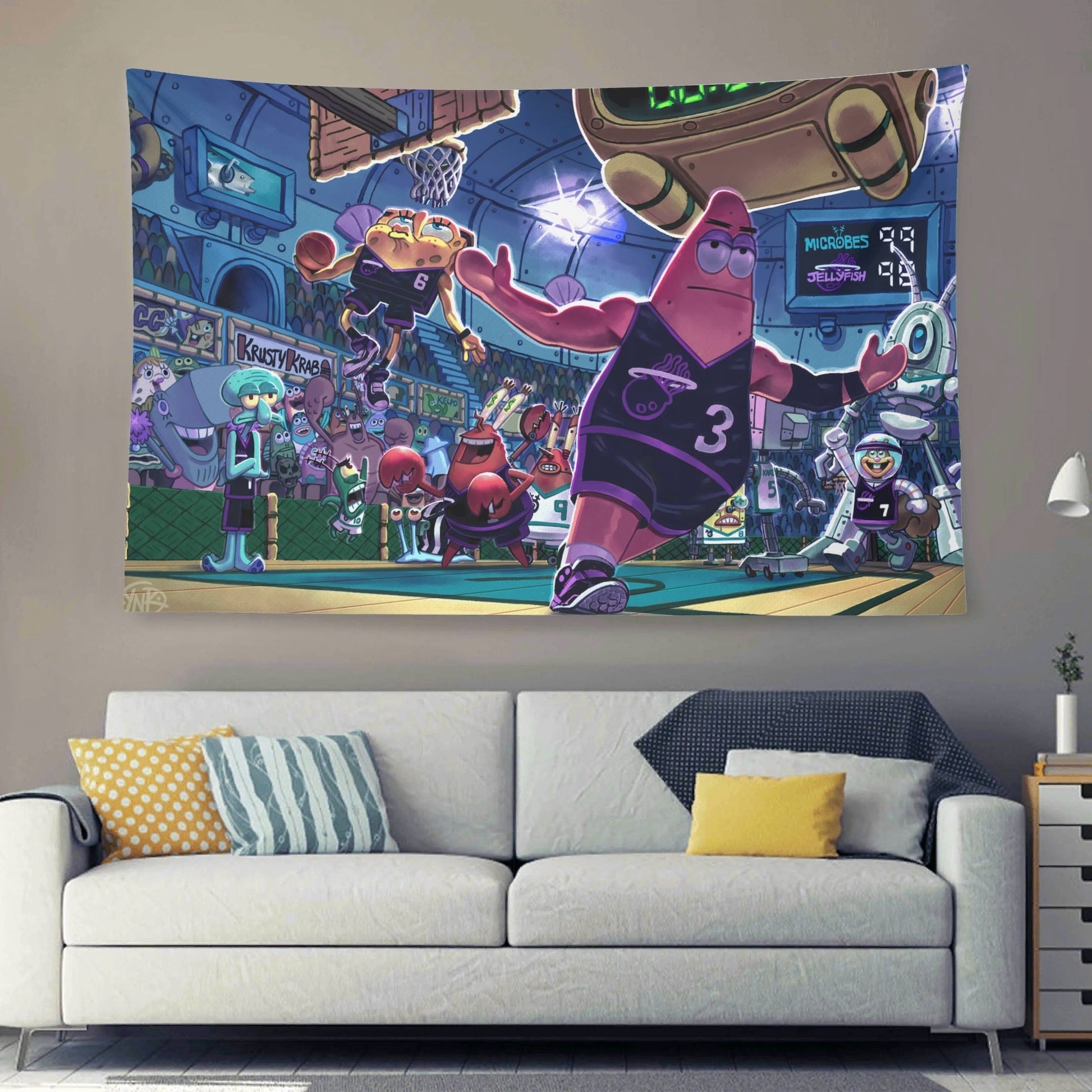 SpongeBob and Patrick Recreate Lebron and Dwyane Wade Dunk Flag - AthleteFlags