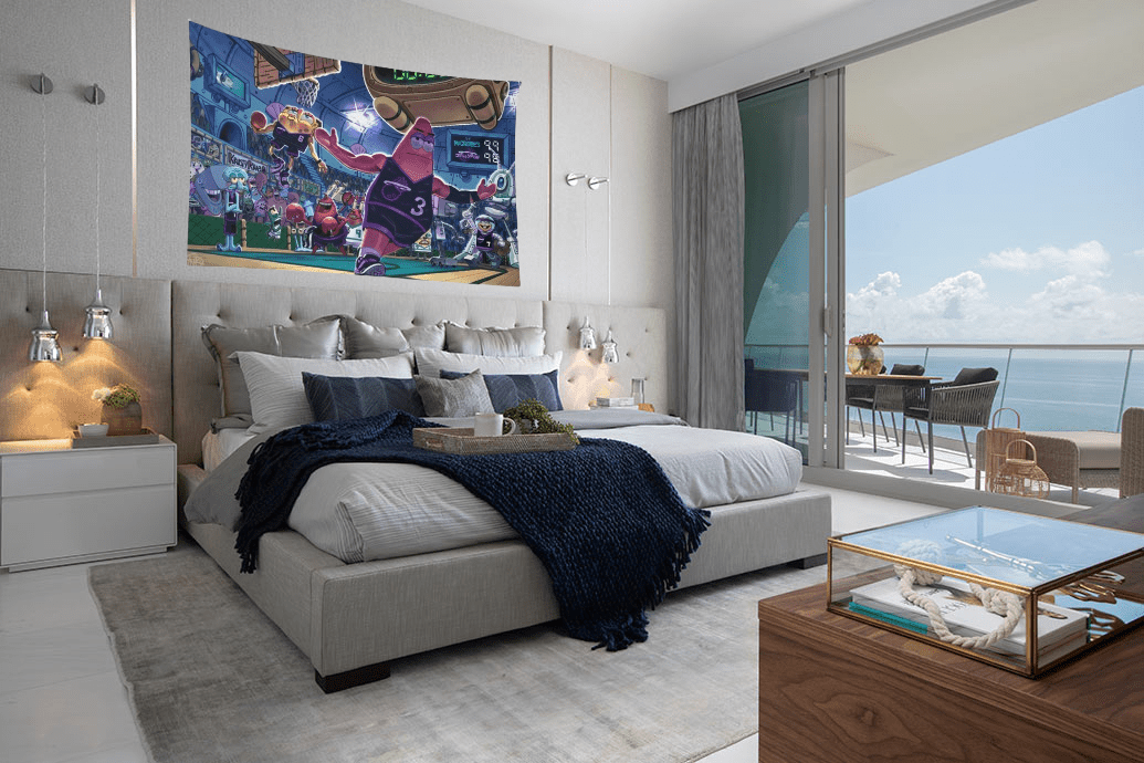 SpongeBob and Patrick Recreate Lebron and Dwyane Wade Dunk Flag - AthleteFlags