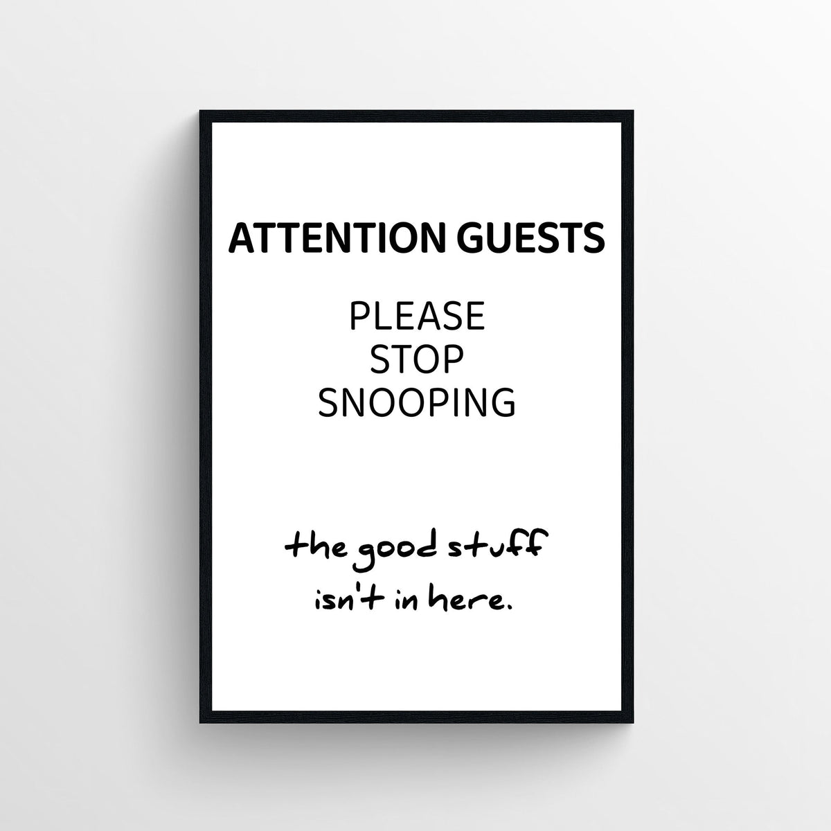 Stop Snooping Bathroom Poster - AthleteFlags