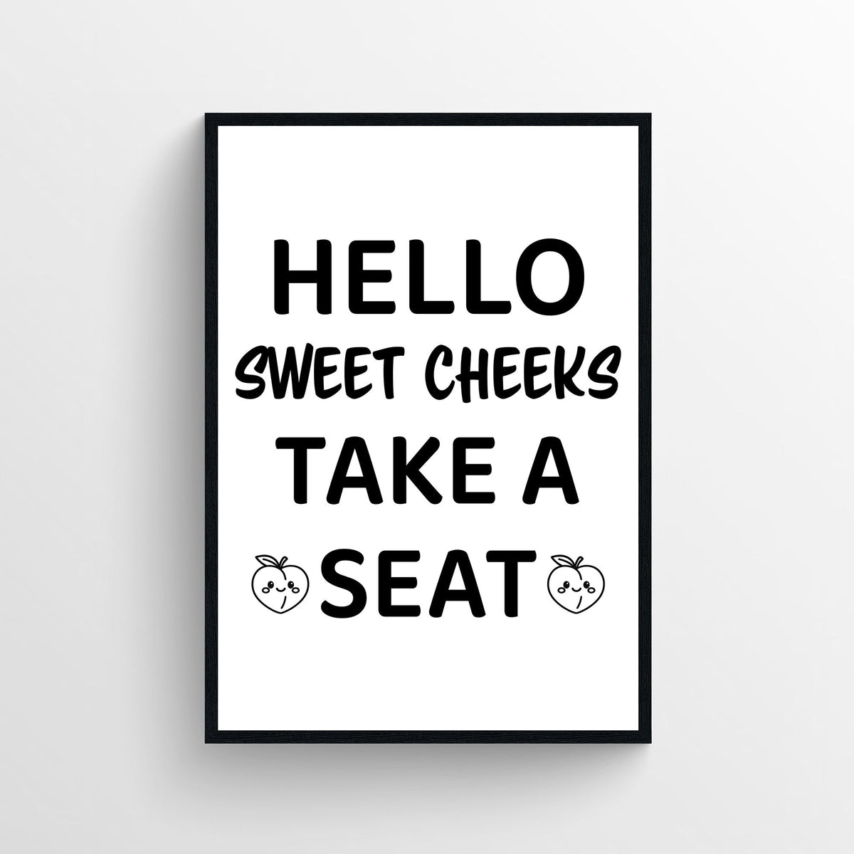 Sweet Cheeks Seat Bathroom Poster - AthleteFlags