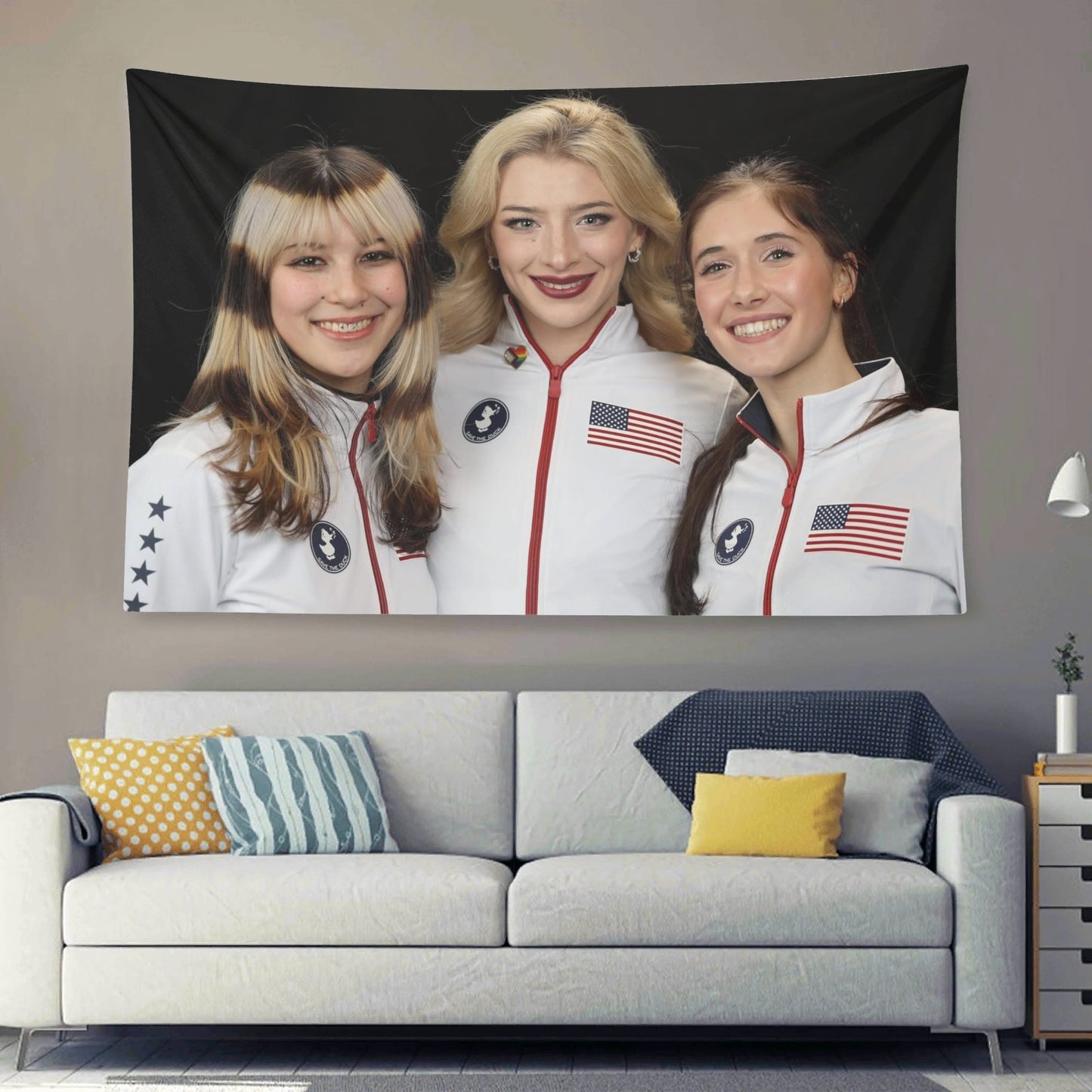 US Women's Figure Skating Team Blade Angels Flag - AthleteFlags