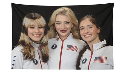 US Women's Figure Skating Team Blade Angels Flag - AthleteFlags