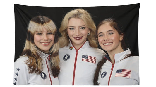 US Women's Figure Skating Team Blade Angels Flag - AthleteFlags
